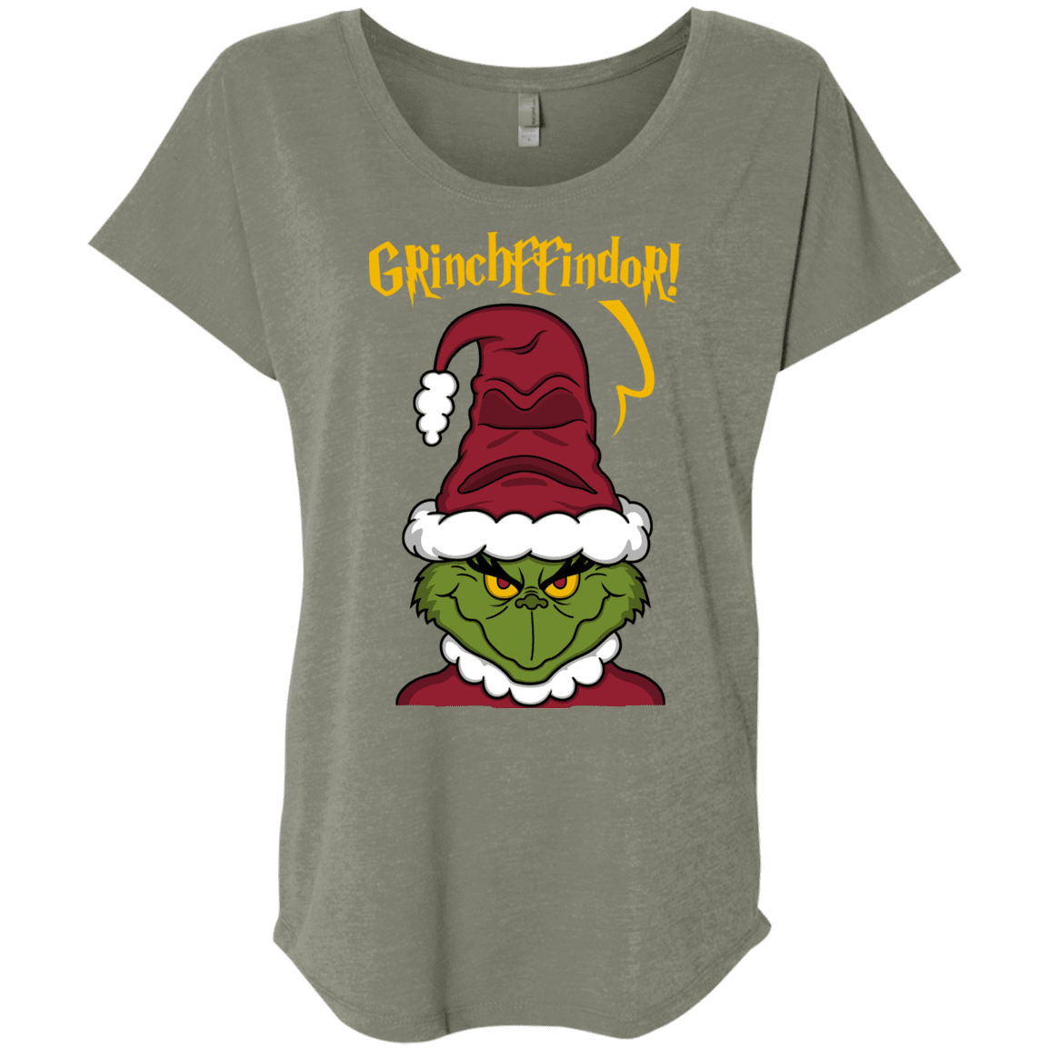 T-Shirts Venetian Grey / X-Small Grinchffindor Triblend Dolman Sleeve