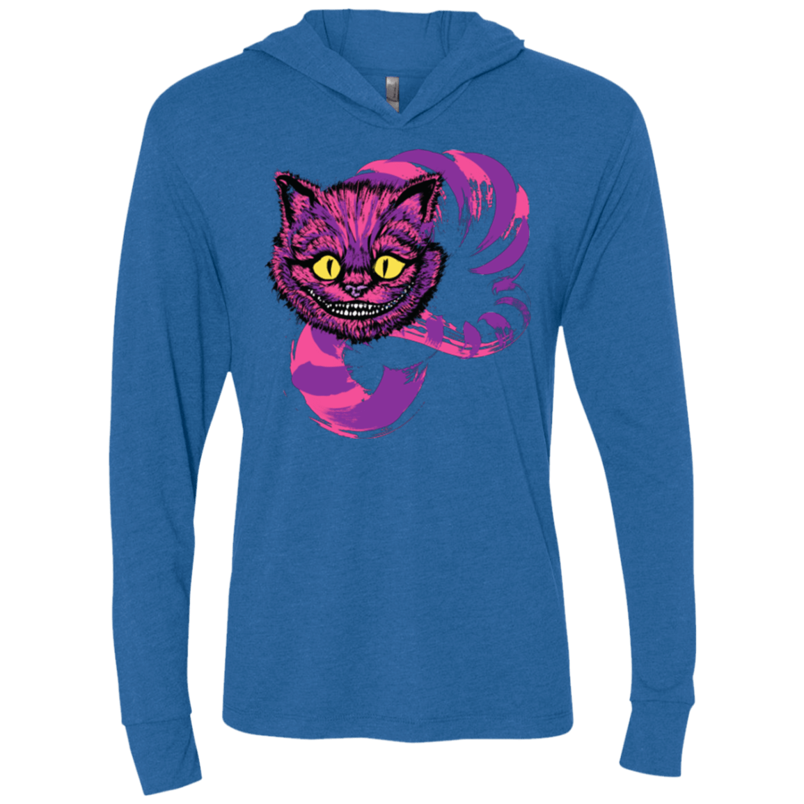 T-Shirts Vintage Royal / X-Small Grinning Like A Cheshire Cat 2 Triblend Long Sleeve Hoodie Tee