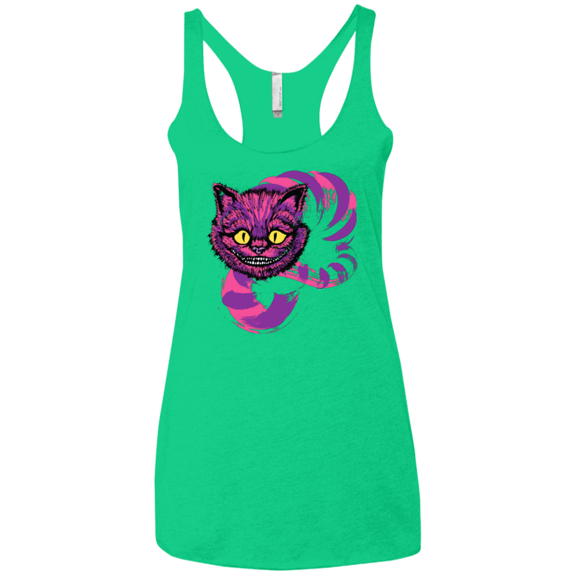 T-Shirts Envy / X-Small Grinning Like A Cheshire Cat 2 Women's Triblend Racerback Tank