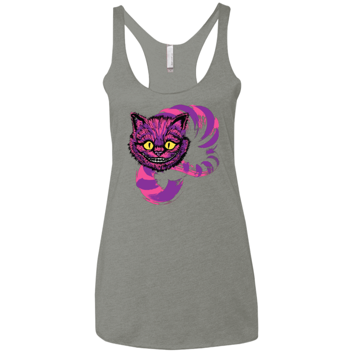 T-Shirts Venetian Grey / X-Small Grinning Like A Cheshire Cat 2 Women's Triblend Racerback Tank