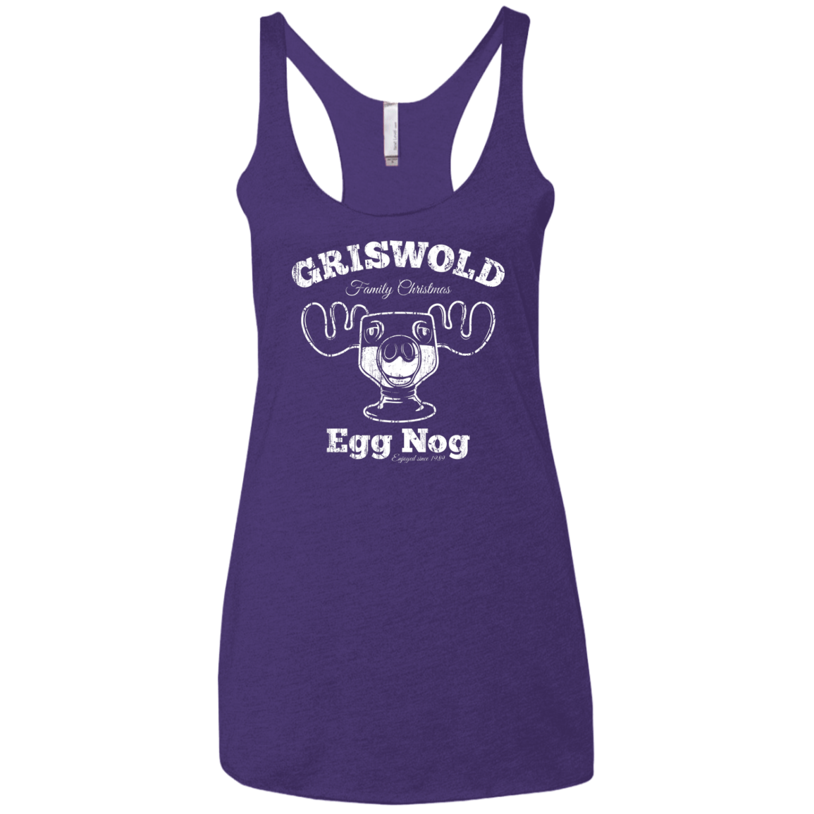 T-Shirts Purple / X-Small Griswold Christmas Egg Nog Women's Triblend Racerback Tank