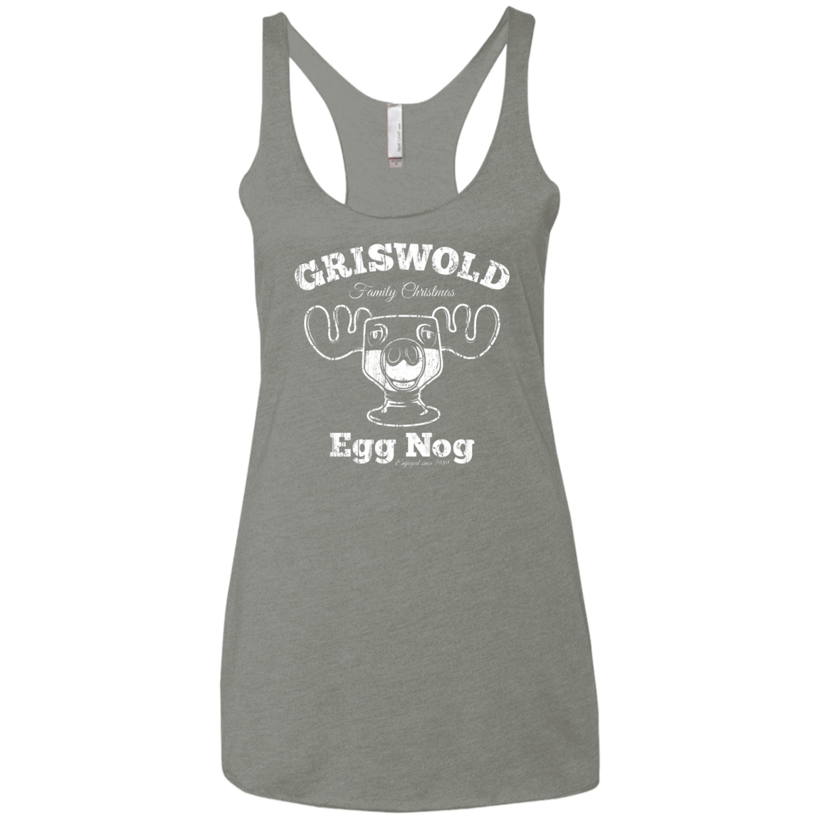 T-Shirts Venetian Grey / X-Small Griswold Christmas Egg Nog Women's Triblend Racerback Tank