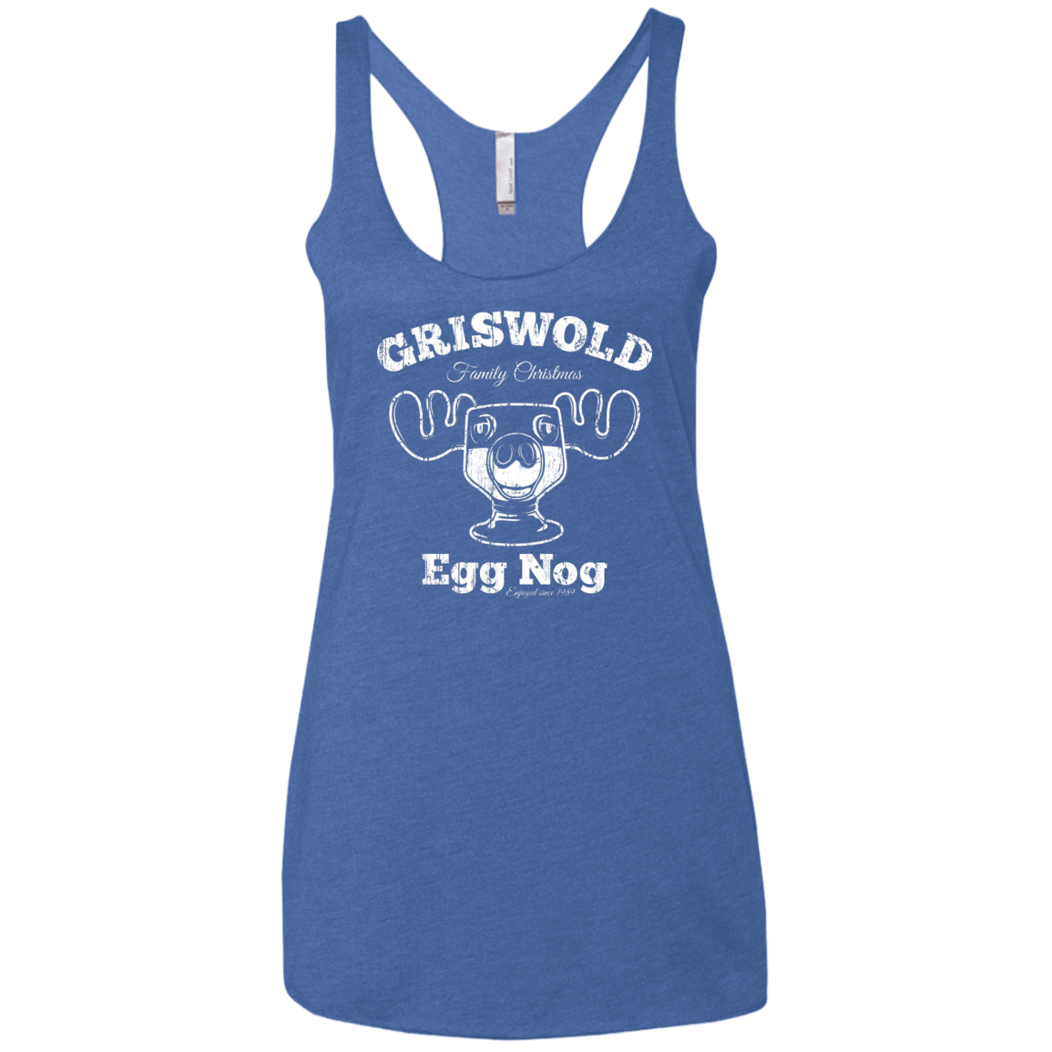 T-Shirts Vintage Royal / X-Small Griswold Christmas Egg Nog Women's Triblend Racerback Tank