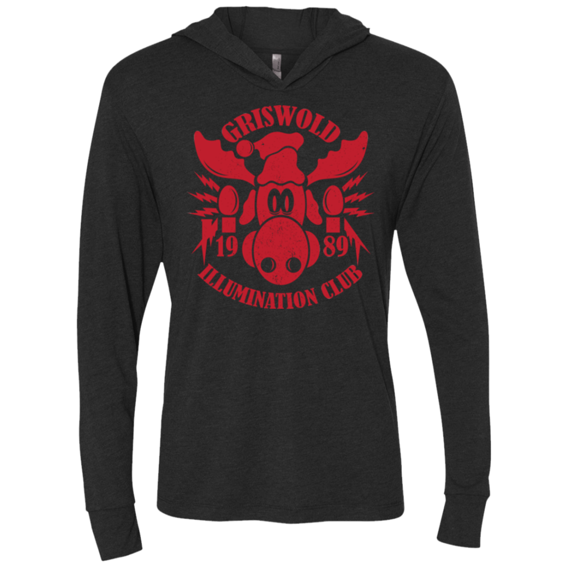 T-Shirts Vintage Black / X-Small Griswold Illumination Club Triblend Long Sleeve Hoodie Tee