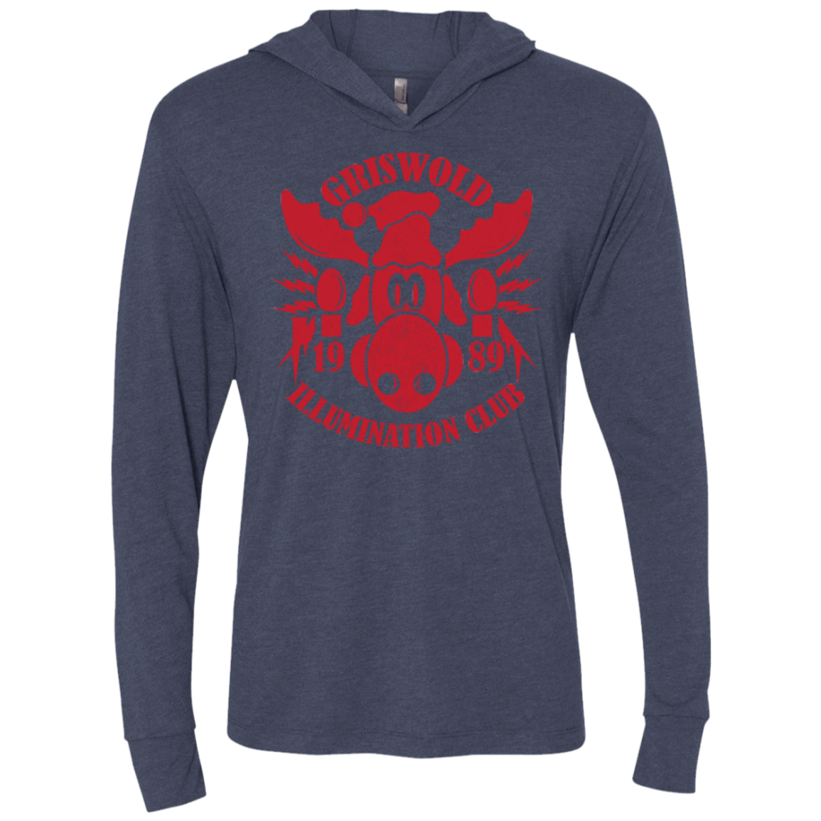 T-Shirts Vintage Navy / X-Small Griswold Illumination Club Triblend Long Sleeve Hoodie Tee