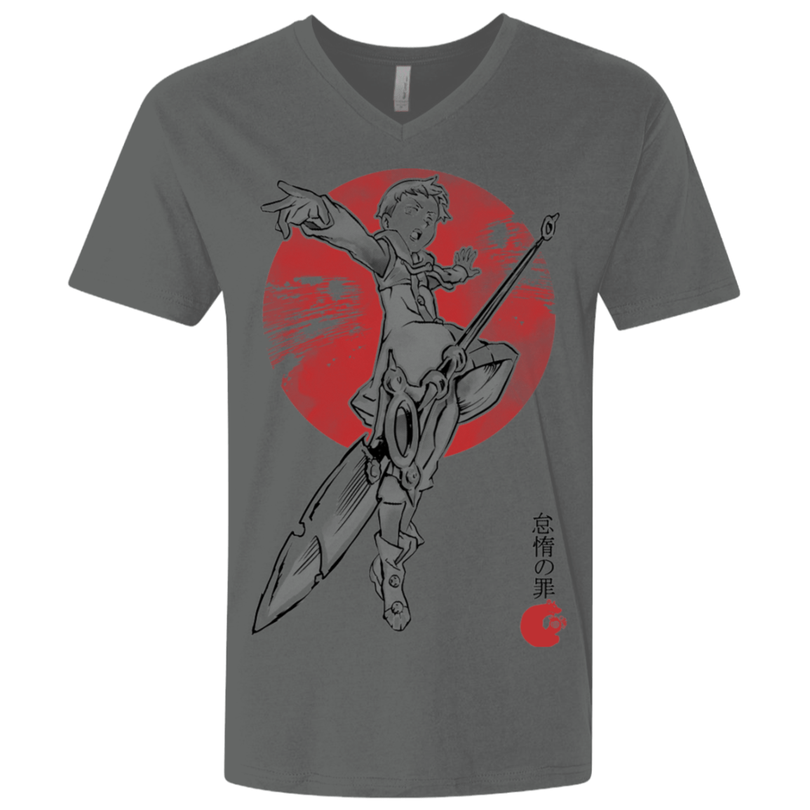 T-Shirts Heavy Metal / X-Small Grizzly Sloth Men's Premium V-Neck