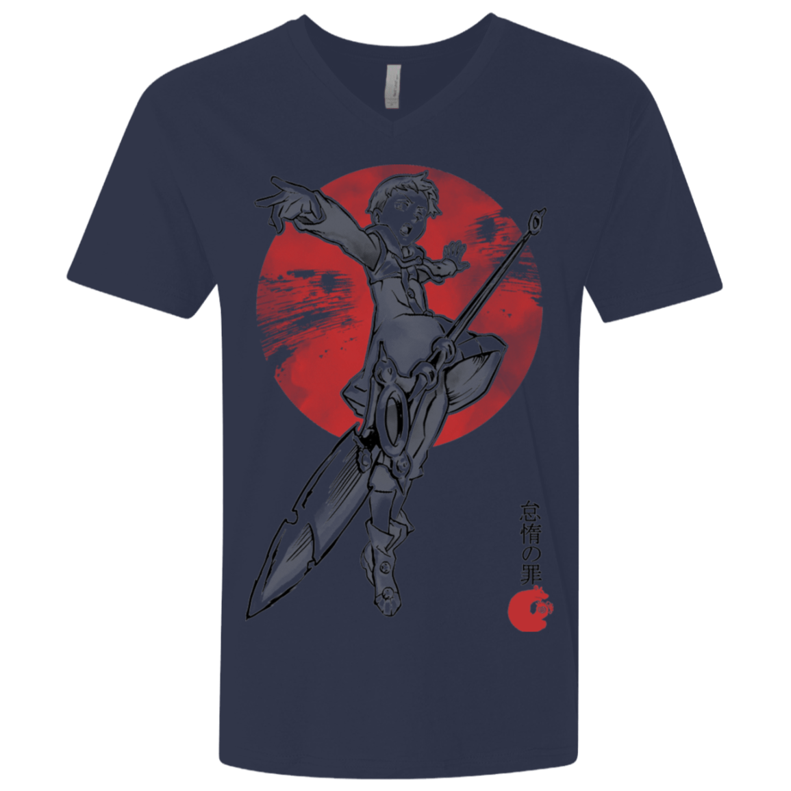 T-Shirts Midnight Navy / X-Small Grizzly Sloth Men's Premium V-Neck