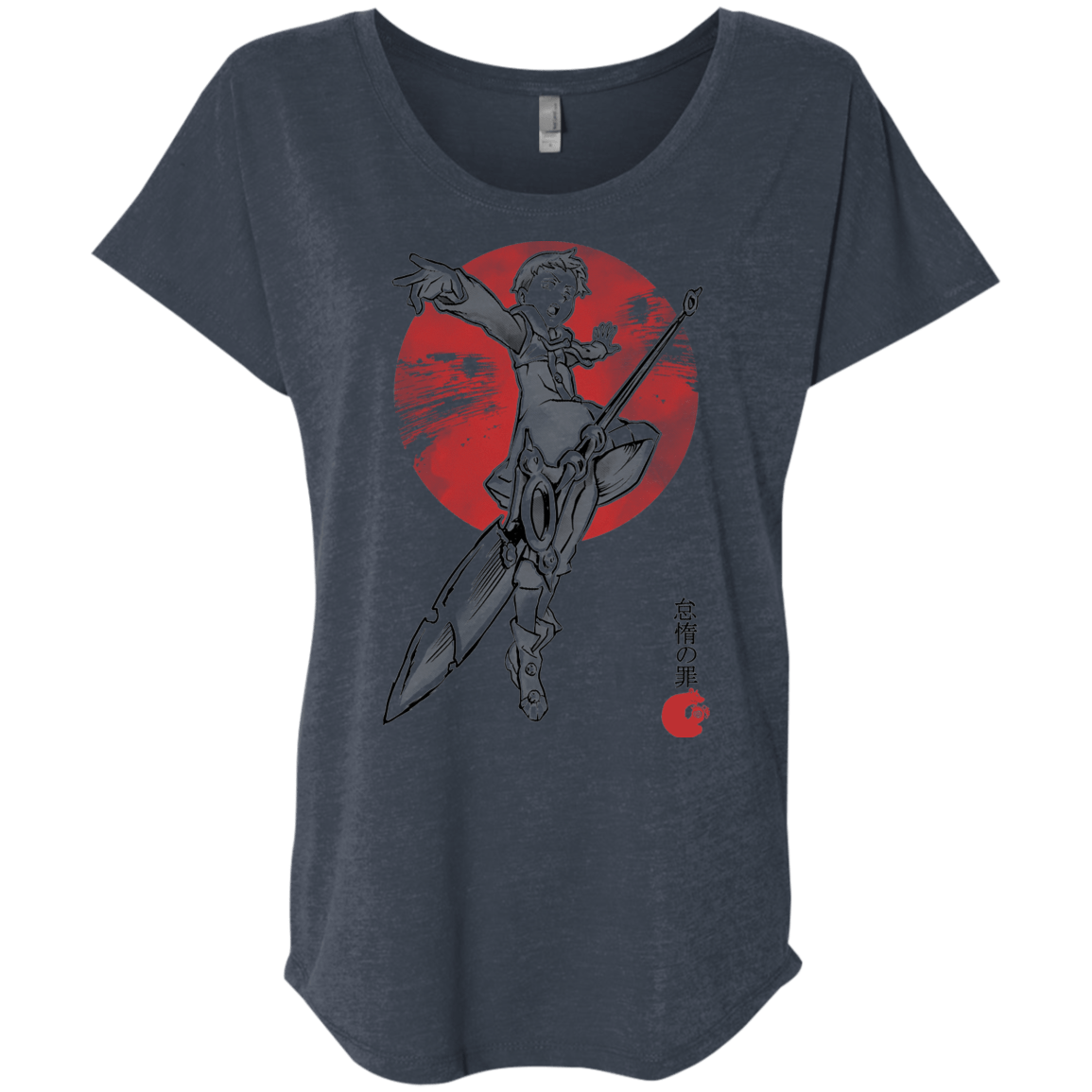 T-Shirts Vintage Navy / X-Small Grizzly Sloth Triblend Dolman Sleeve