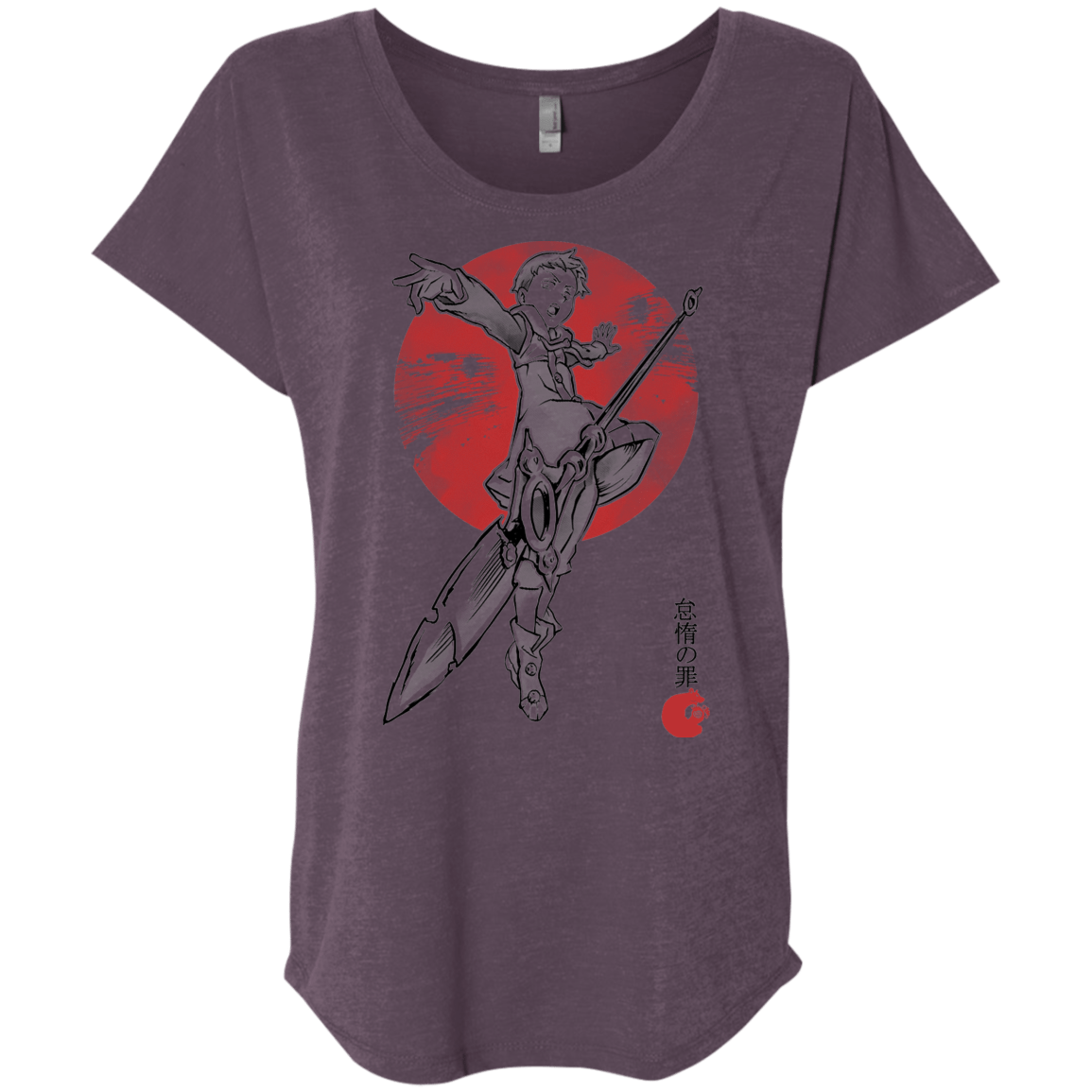 T-Shirts Vintage Purple / X-Small Grizzly Sloth Triblend Dolman Sleeve