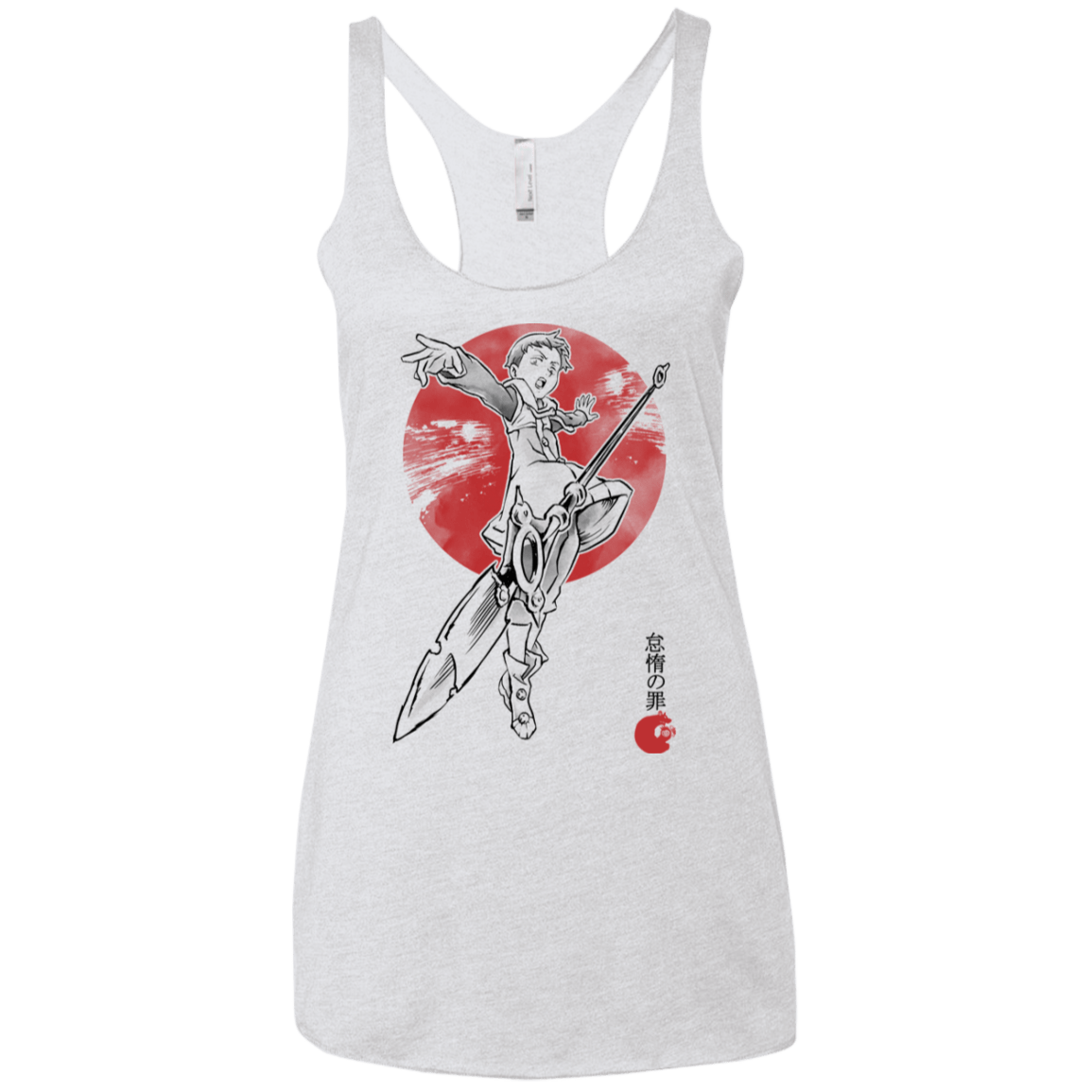 T-Shirts Heather White / X-Small Grizzly Sloth Women's Triblend Racerback Tank
