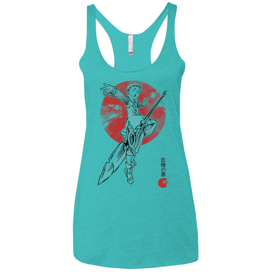 T-Shirts Tahiti Blue / X-Small Grizzly Sloth Women's Triblend Racerback Tank