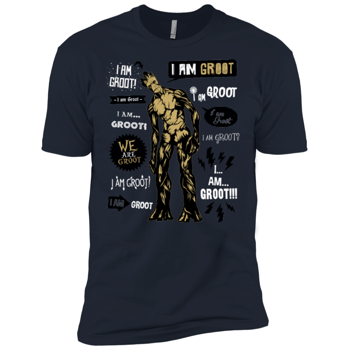 T-Shirts Midnight Navy / X-Small Groot Famous Quotes Men's Premium T-Shirt