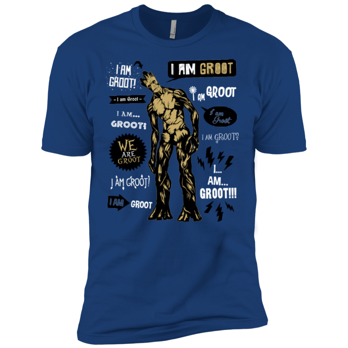 T-Shirts Royal / X-Small Groot Famous Quotes Men's Premium T-Shirt
