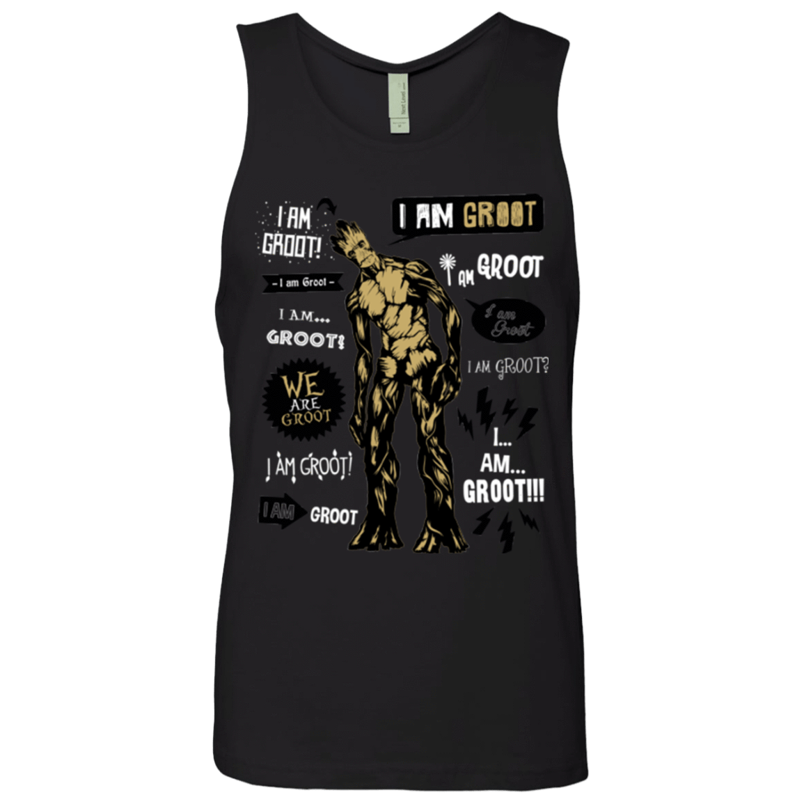 T-Shirts Black / Small Groot Famous Quotes Men's Premium Tank Top