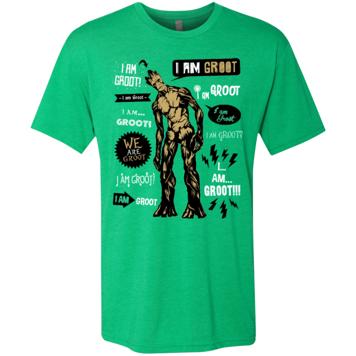 T-Shirts Envy / Small Groot Famous Quotes Men's Triblend T-Shirt