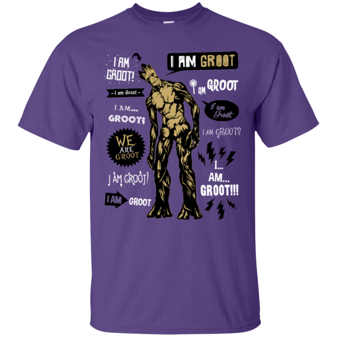 T-Shirts Purple / Small Groot Famous Quotes T-Shirt