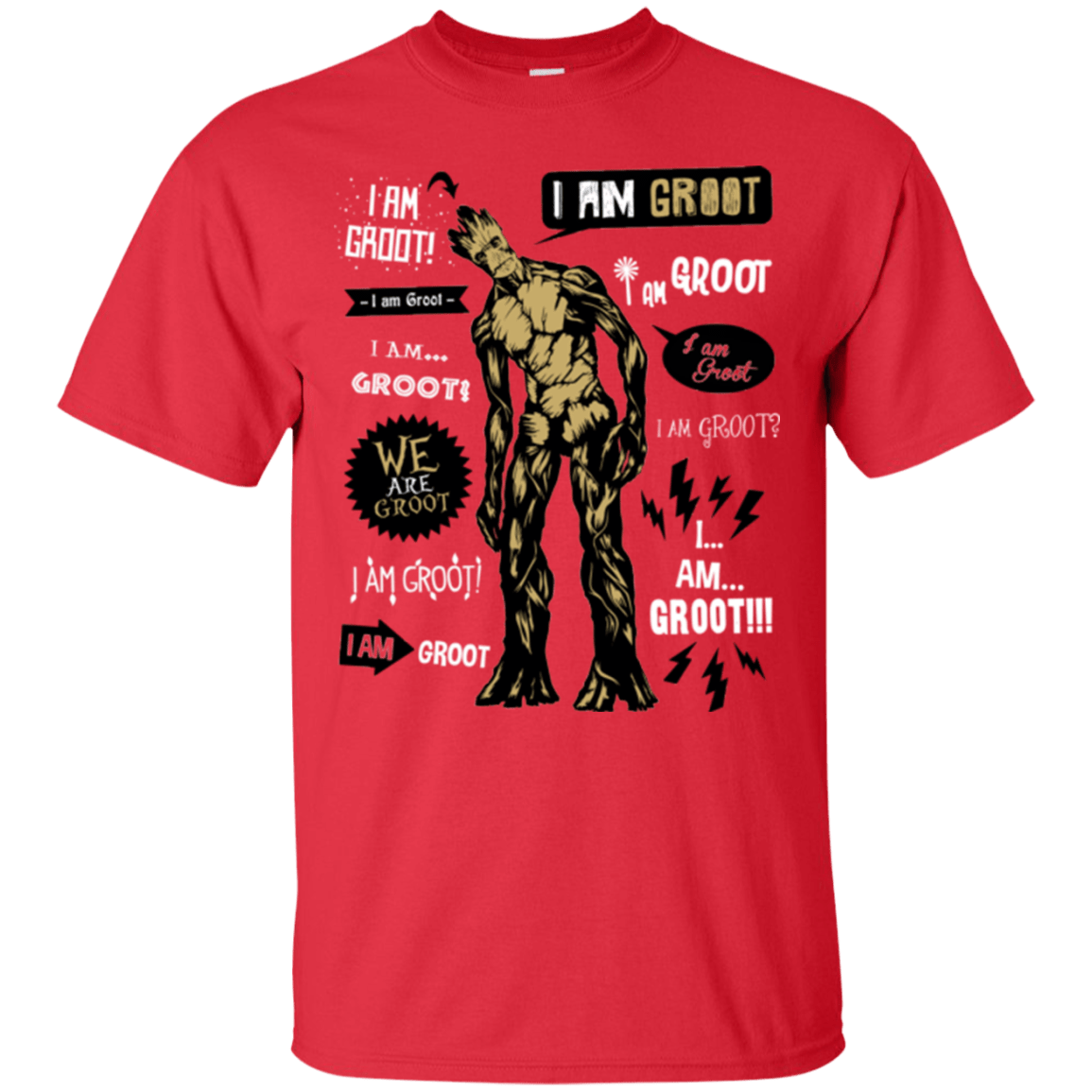T-Shirts Red / Small Groot Famous Quotes T-Shirt