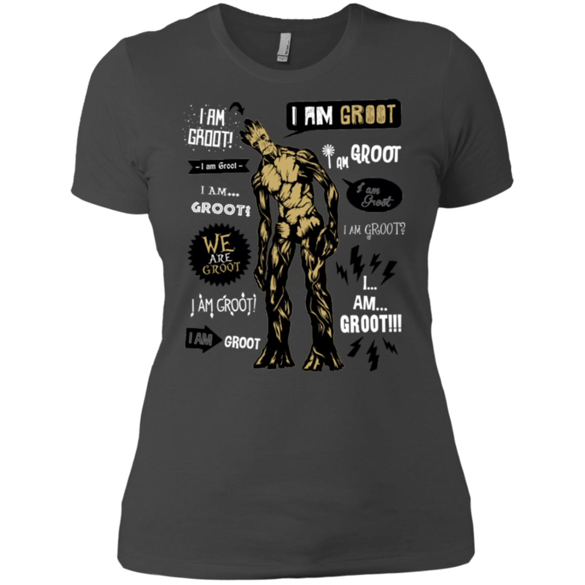 T-Shirts Heavy Metal / X-Small Groot Famous Quotes Women's Premium T-Shirt