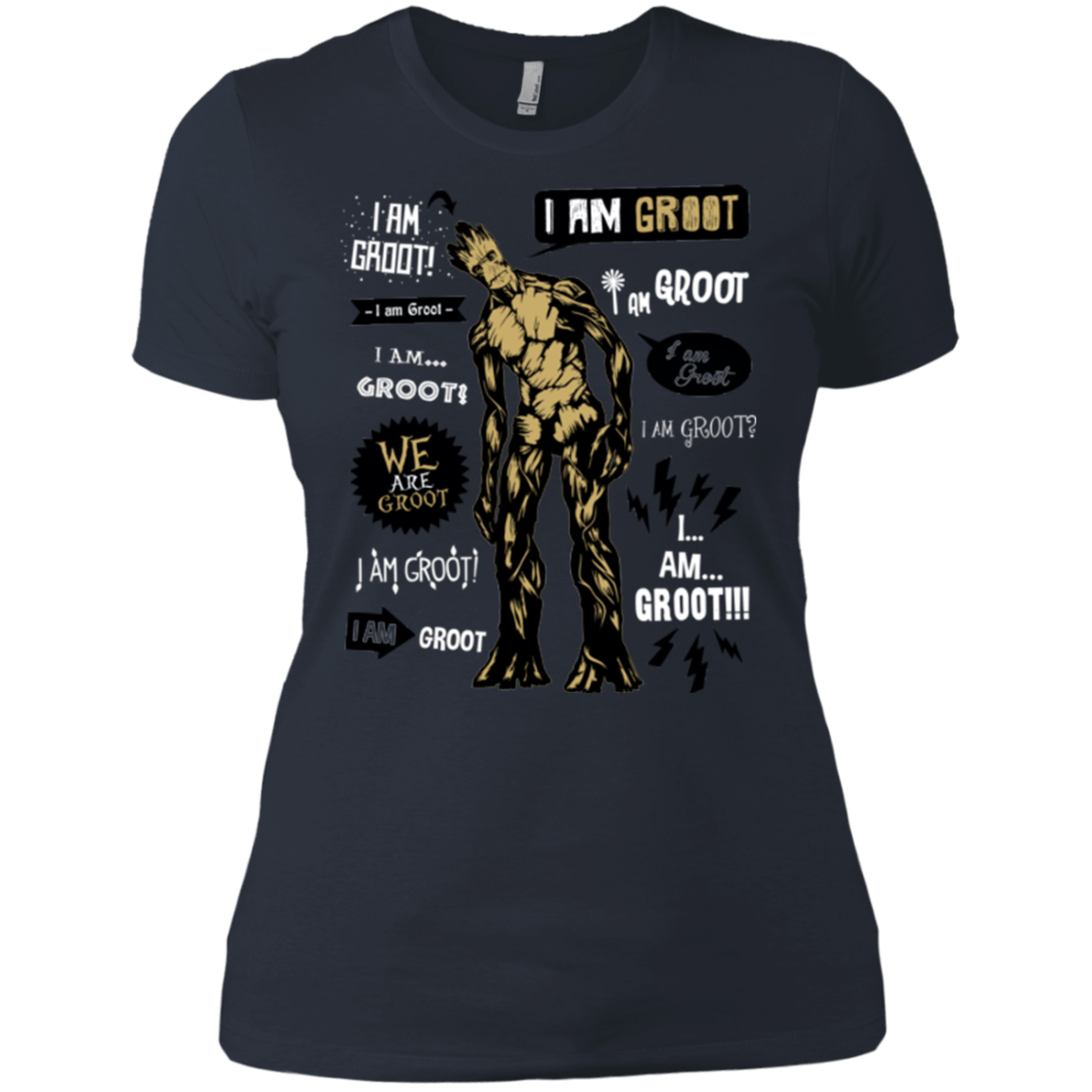 T-Shirts Indigo / X-Small Groot Famous Quotes Women's Premium T-Shirt