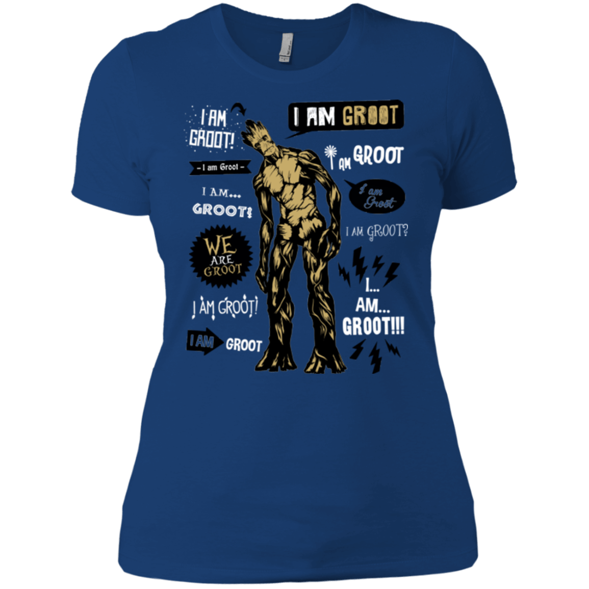 T-Shirts Royal / X-Small Groot Famous Quotes Women's Premium T-Shirt