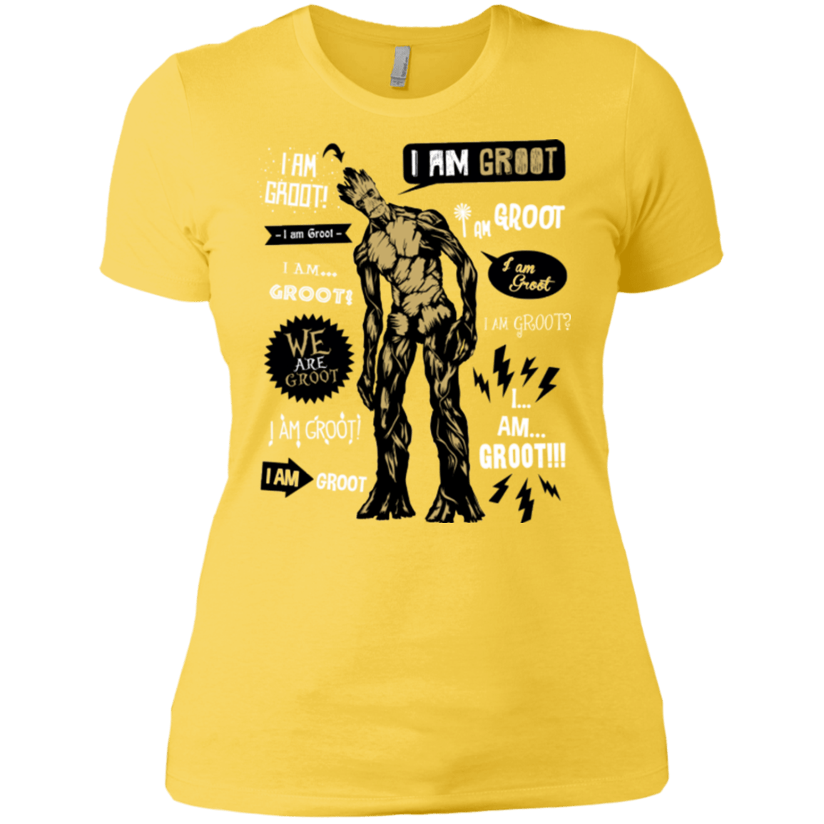 T-Shirts Vibrant Yellow / X-Small Groot Famous Quotes Women's Premium T-Shirt