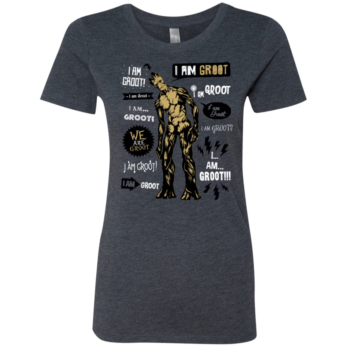 T-Shirts Vintage Navy / Small Groot Famous Quotes Women's Triblend T-Shirt