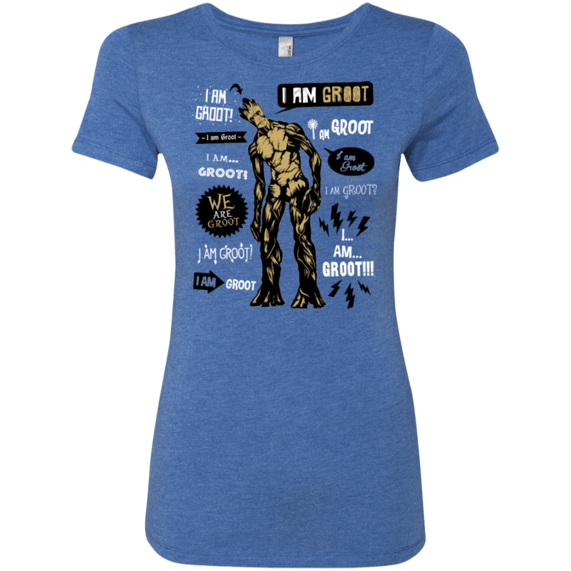 T-Shirts Vintage Royal / Small Groot Famous Quotes Women's Triblend T-Shirt