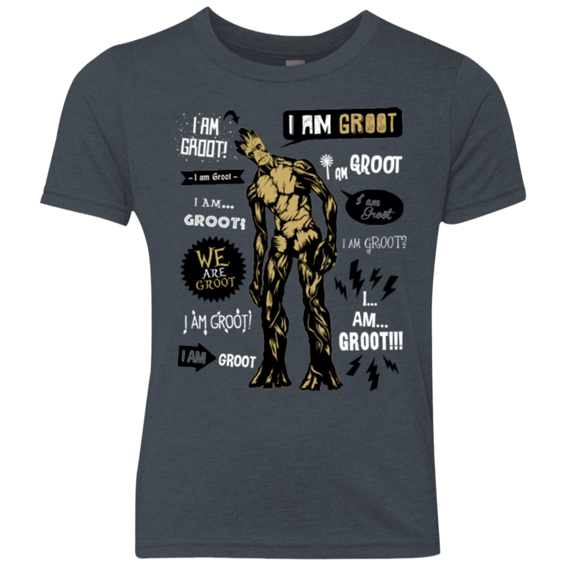 T-Shirts Vintage Navy / YXS Groot Famous Quotes Youth Triblend T-Shirt