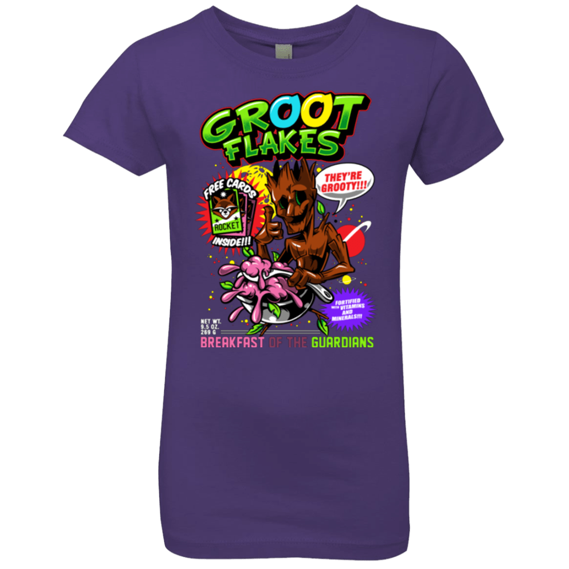 T-Shirts Purple Rush / YXS Groot Flakes Girls Premium T-Shirt