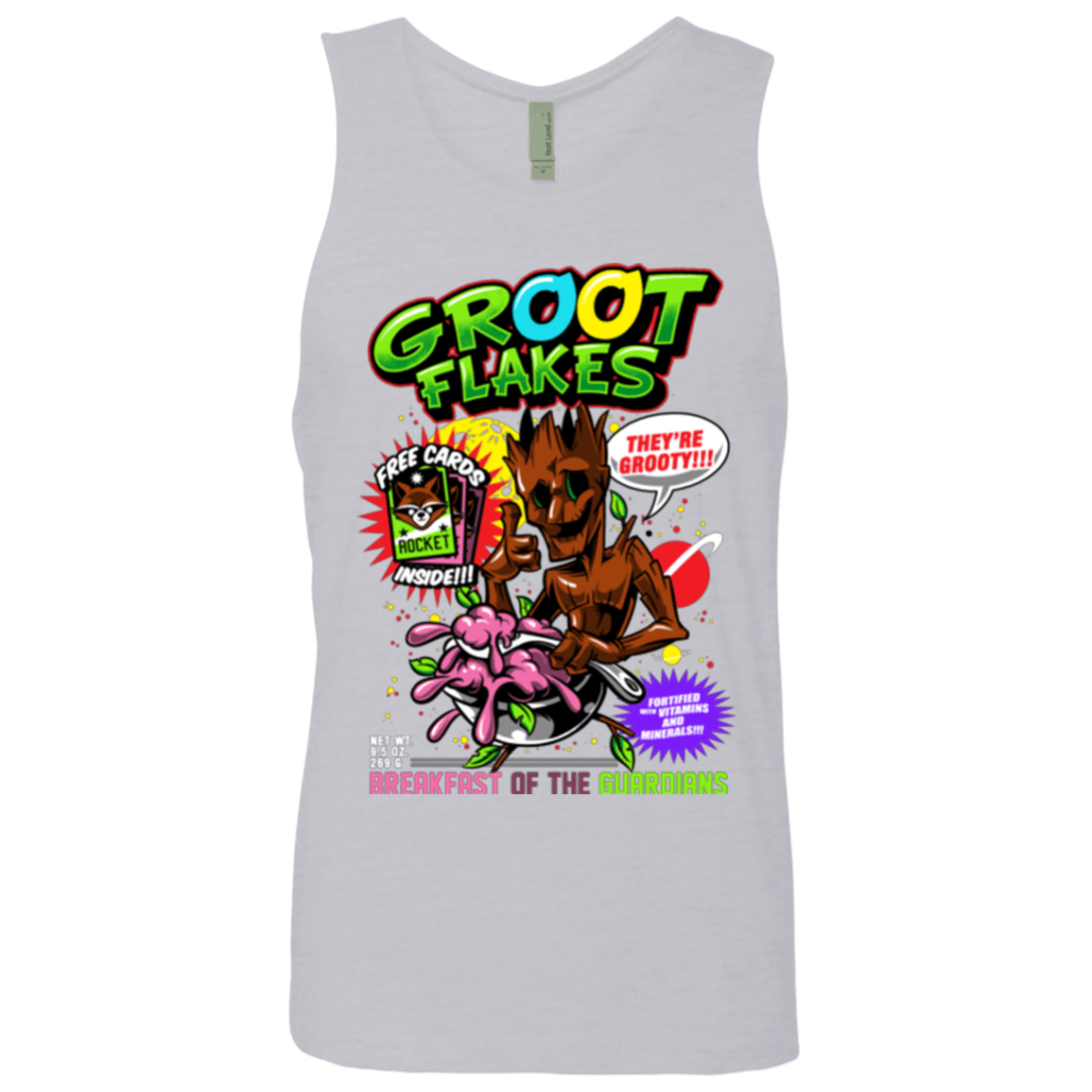 T-Shirts Heather Grey / Small Groot Flakes Men's Premium Tank Top