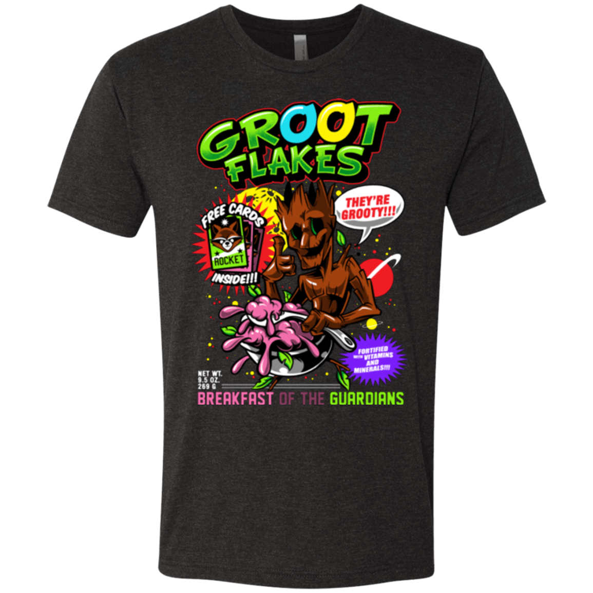 T-Shirts Vintage Black / Small Groot Flakes Men's Triblend T-Shirt