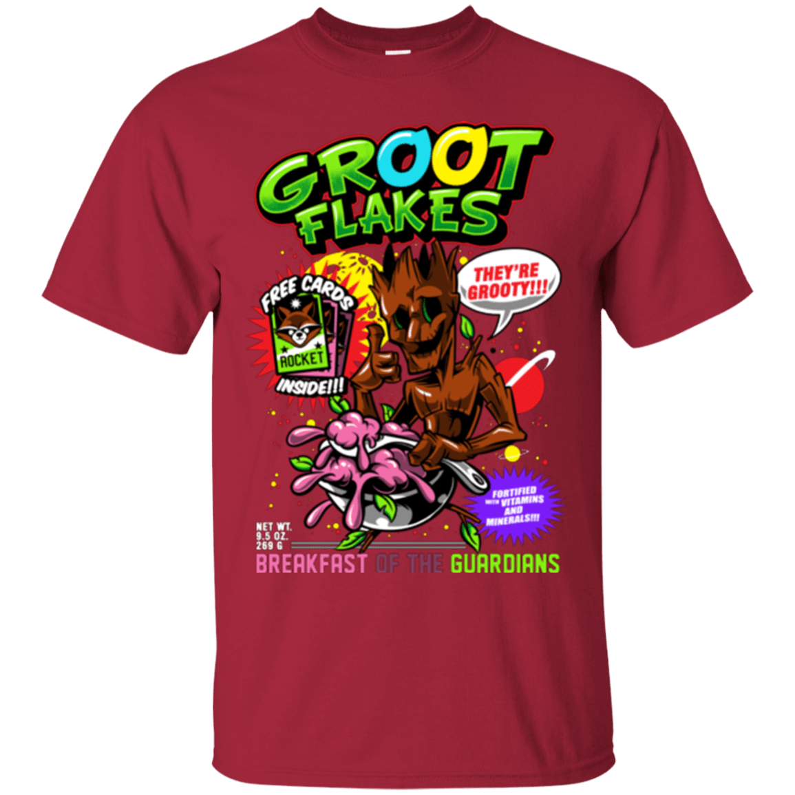 T-Shirts Cardinal / Small Groot Flakes T-Shirt
