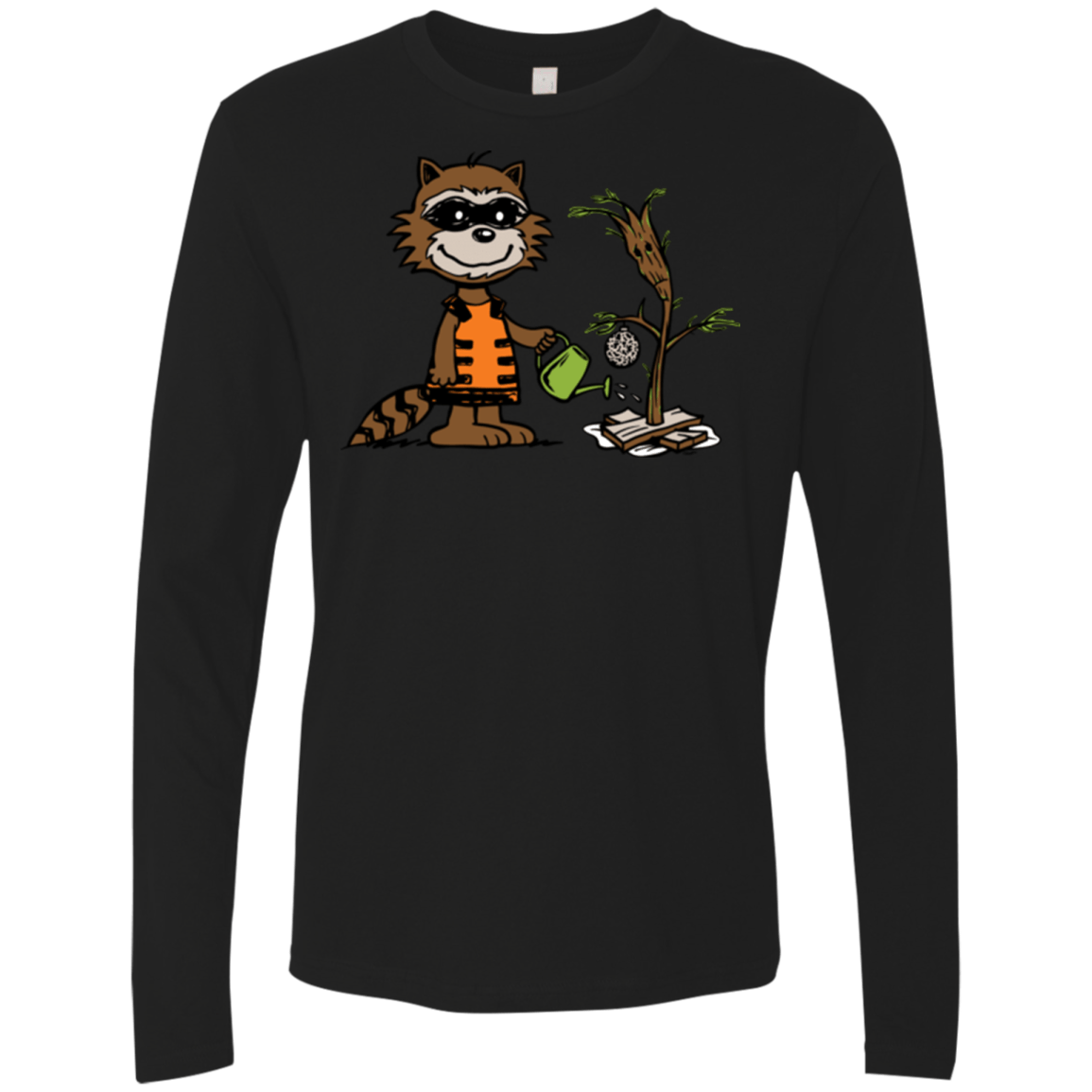 T-Shirts Black / Small Groot Grief Men's Premium Long Sleeve