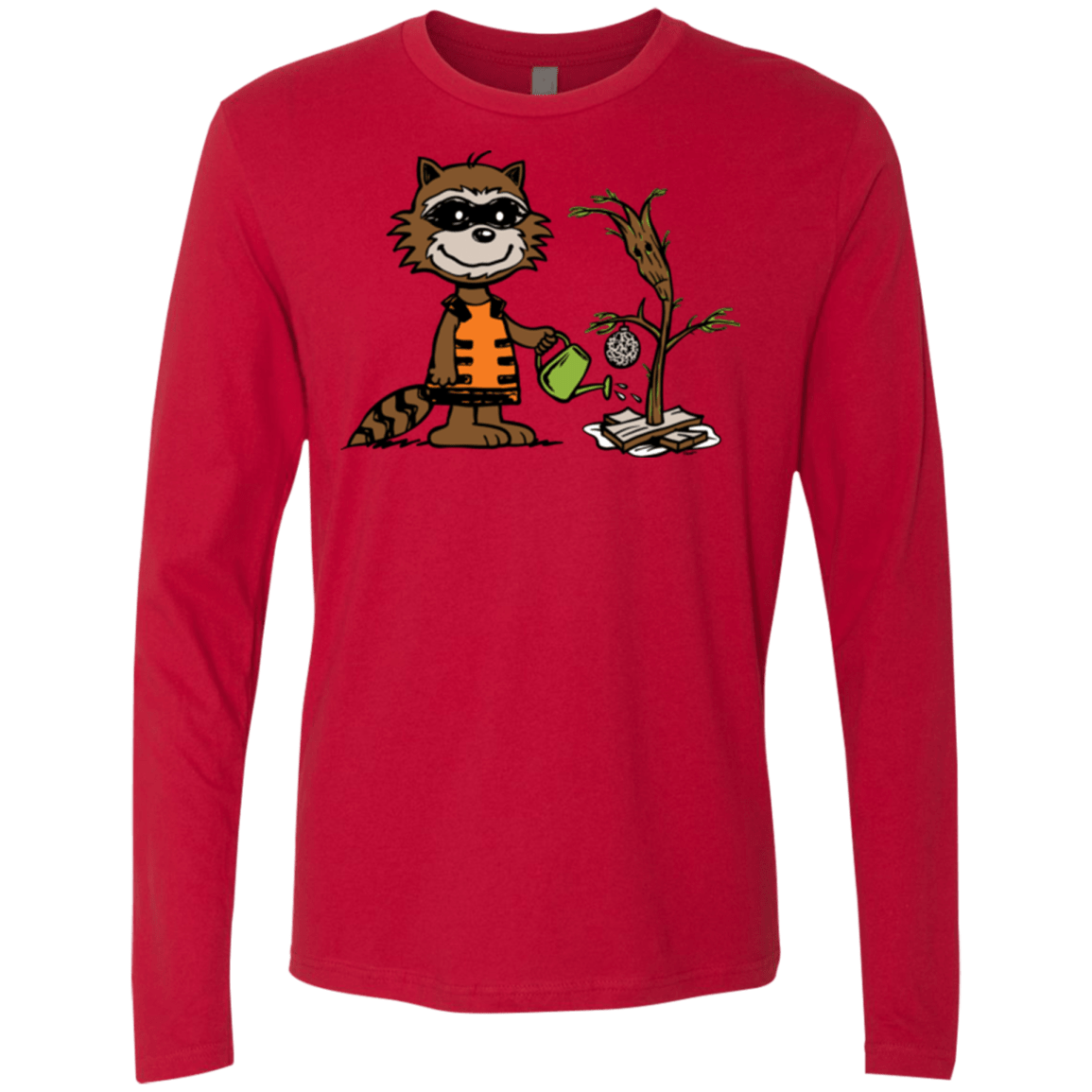 T-Shirts Red / Small Groot Grief Men's Premium Long Sleeve