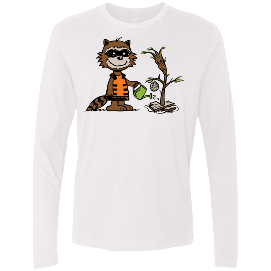 T-Shirts White / Small Groot Grief Men's Premium Long Sleeve