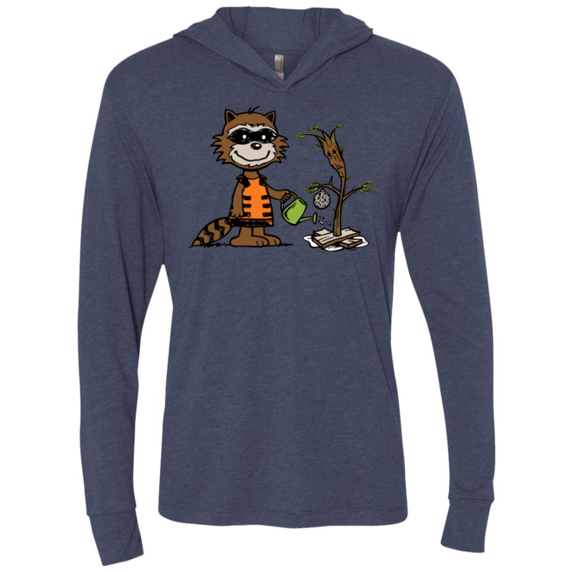 T-Shirts Vintage Navy / X-Small Groot Grief Triblend Long Sleeve Hoodie Tee