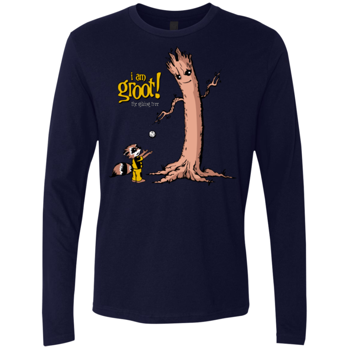 T-Shirts Midnight Navy / Small Groot Is Giving Men's Premium Long Sleeve
