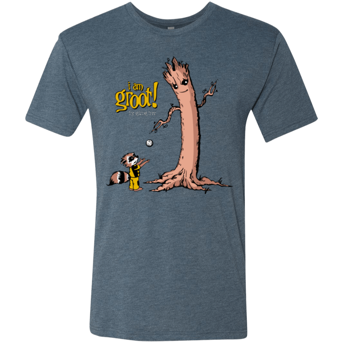 T-Shirts Indigo / Small Groot Is Giving Men's Triblend T-Shirt