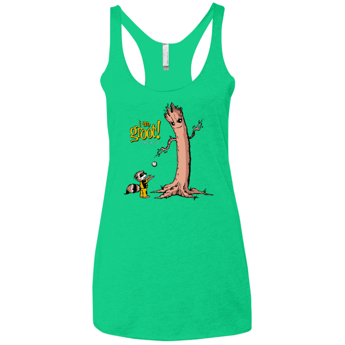 T-Shirts Envy / X-Small Groot Is Giving Women's Triblend Racerback Tank