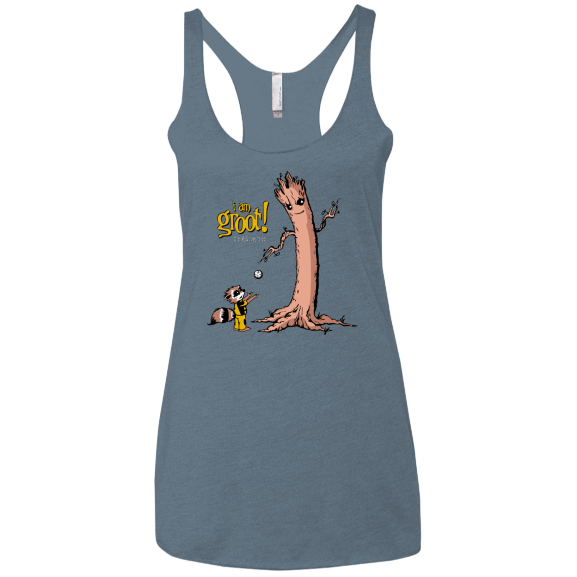 T-Shirts Indigo / X-Small Groot Is Giving Women's Triblend Racerback Tank