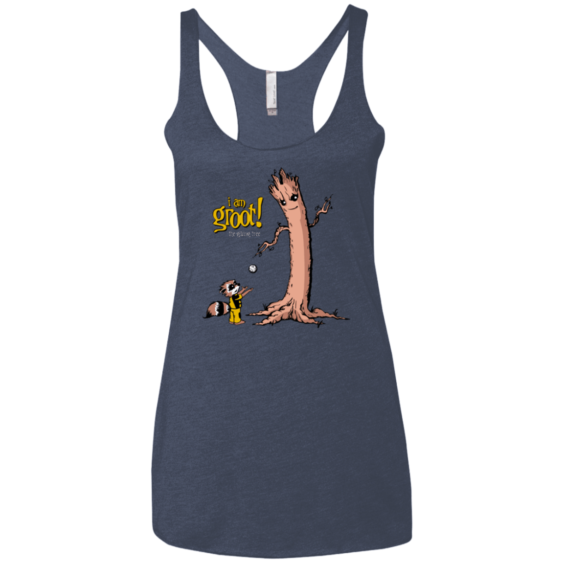 T-Shirts Vintage Navy / X-Small Groot Is Giving Women's Triblend Racerback Tank