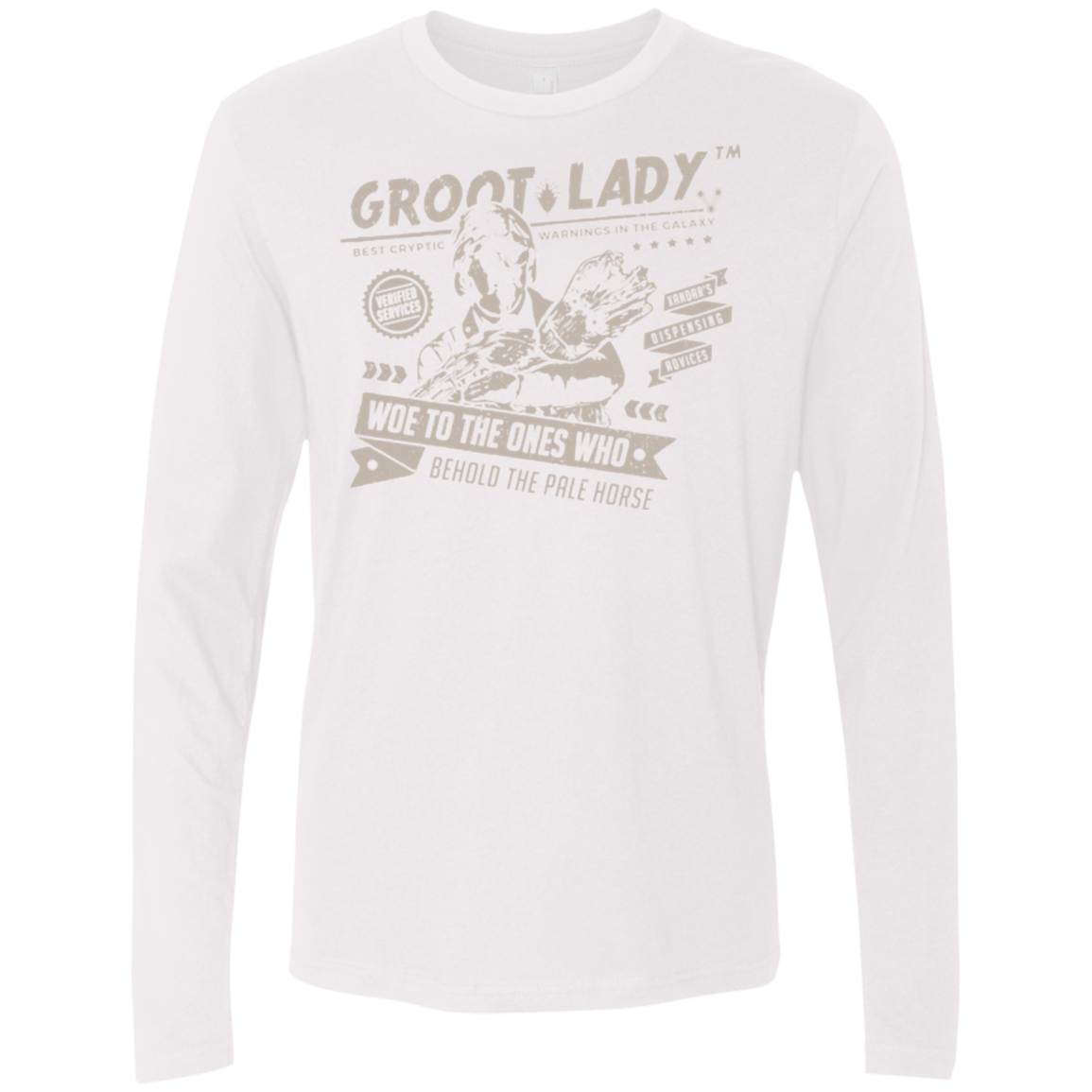 T-Shirts White / Small Groot Lady Men's Premium Long Sleeve