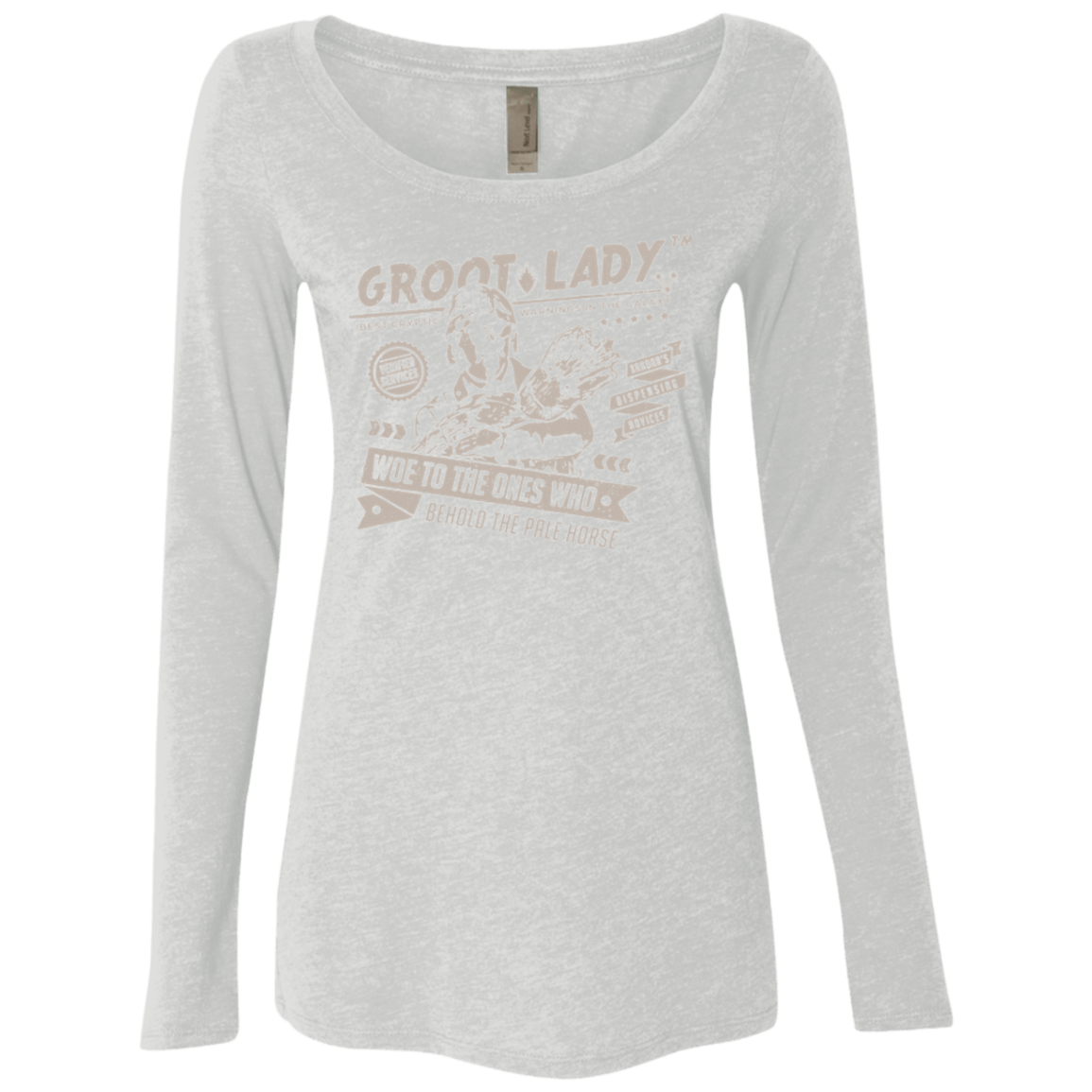 T-Shirts Heather White / Small Groot Lady Women's Triblend Long Sleeve Shirt