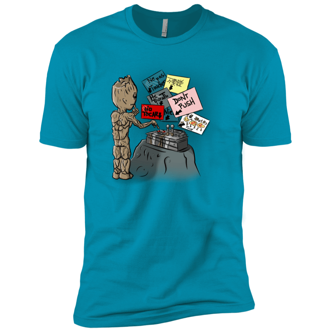 T-Shirts Turquoise / YXS Groot No Touch Boys Premium T-Shirt