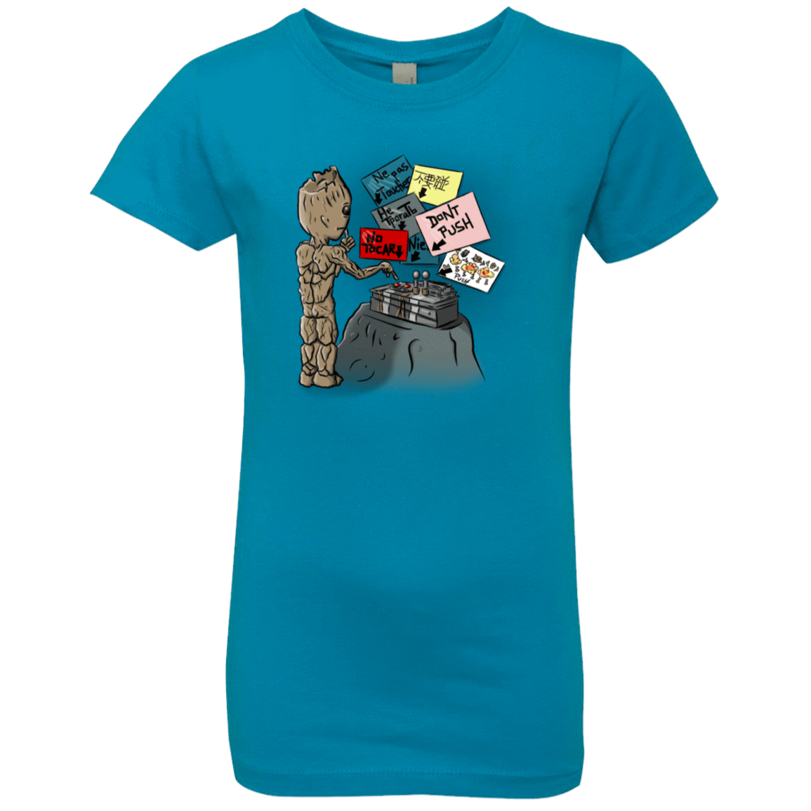 T-Shirts Turquoise / YXS Groot No Touch Girls Premium T-Shirt