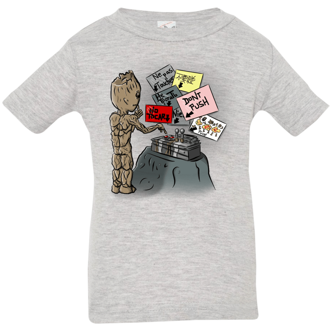 T-Shirts Heather Grey / 6 Months Groot No Touch Infant Premium T-Shirt