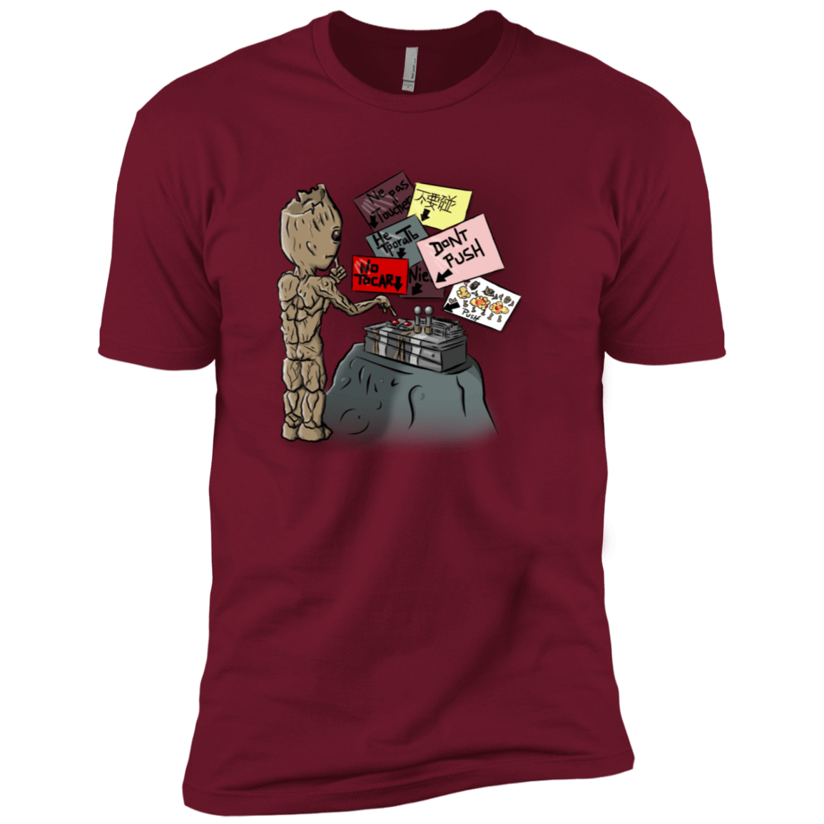 T-Shirts Cardinal / X-Small Groot No Touch Men's Premium T-Shirt