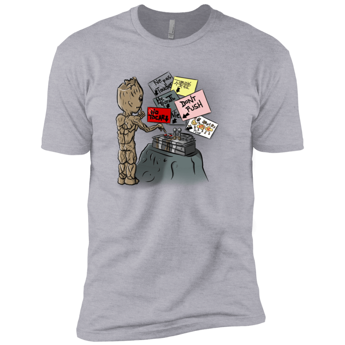 T-Shirts Heather Grey / X-Small Groot No Touch Men's Premium T-Shirt