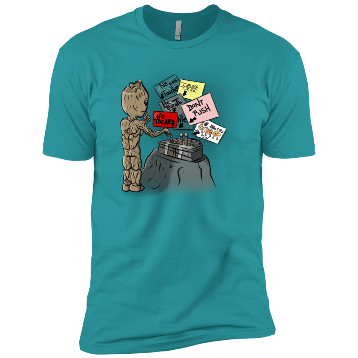 T-Shirts Tahiti Blue / X-Small Groot No Touch Men's Premium T-Shirt