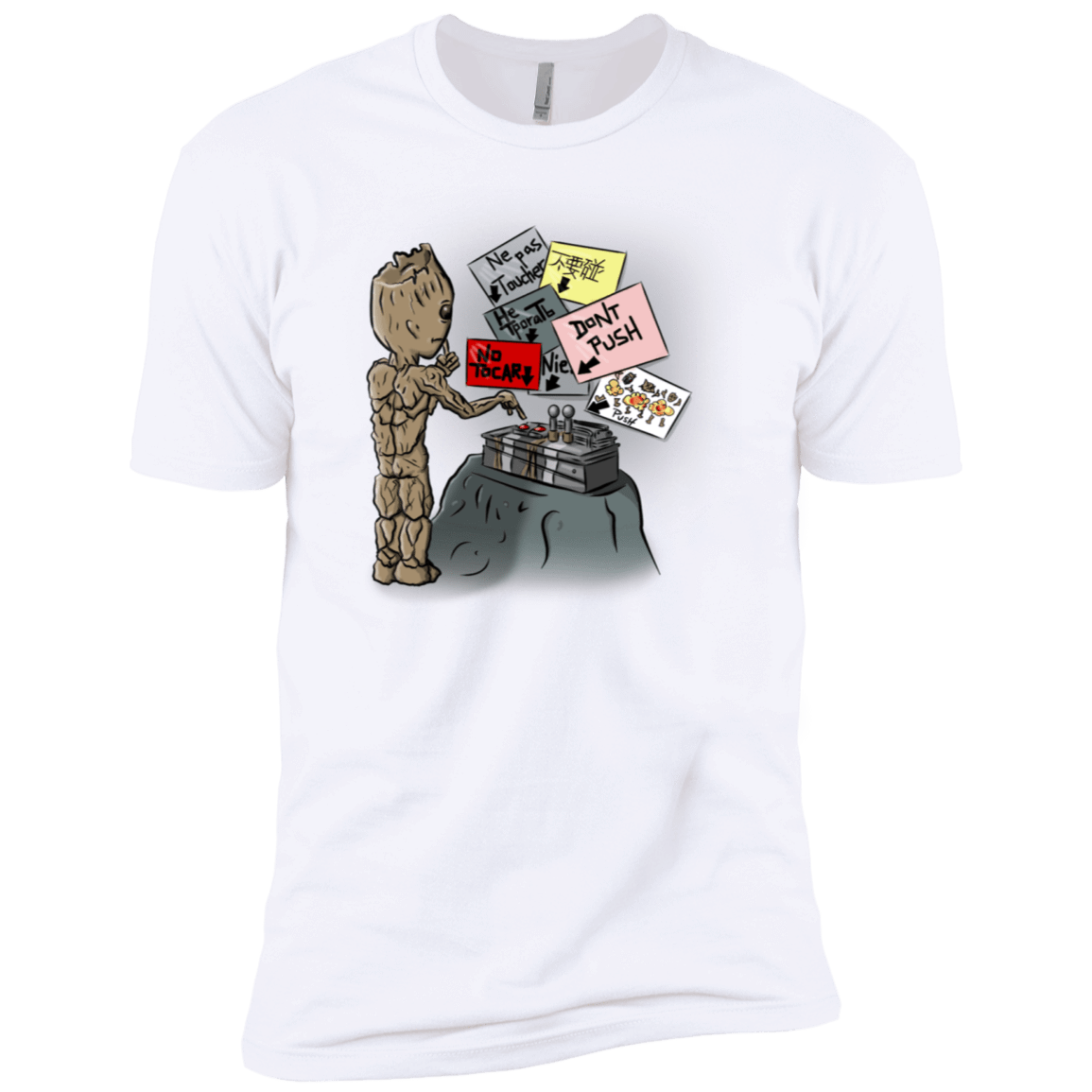 T-Shirts White / X-Small Groot No Touch Men's Premium T-Shirt